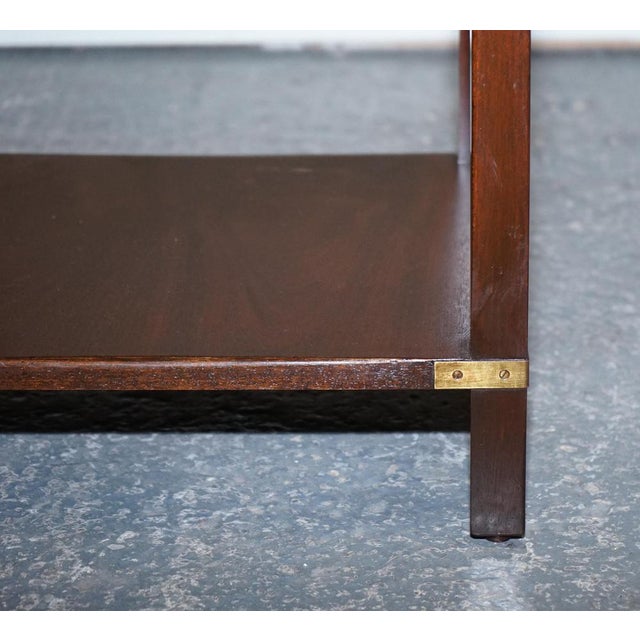 English Bevan Funnell Military Campaign Nightstands, Set of 2 For Sale - Image 9 of 17