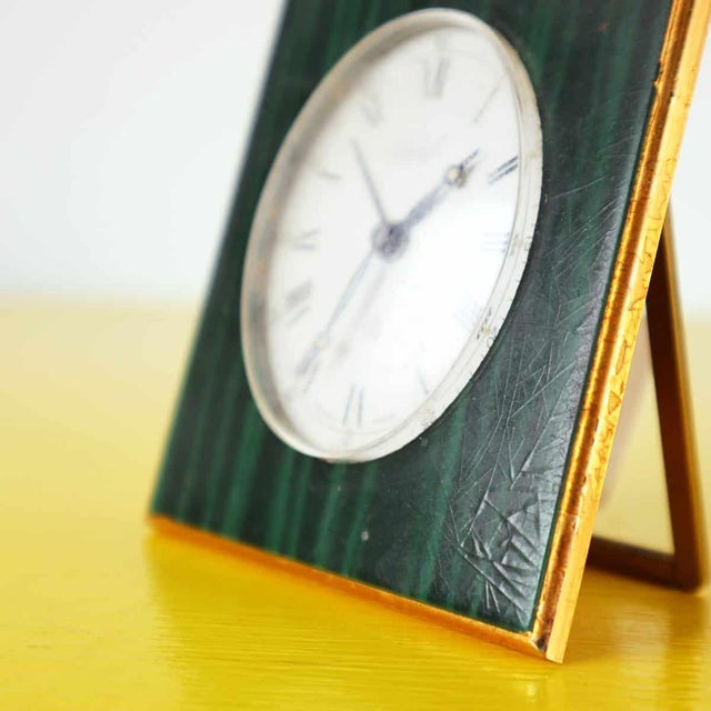Vintage Chrome-Plated Table Clock For Sale - Image 3 of 8