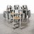 French Stacking Grey Dining Chairs with Wooden Seat from Mullca, 1950s, Set of 4 For Sale - Image 4 of 4