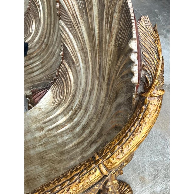 Vintage Venetian Gilt Carved Grotto Bench For Sale - Image 11 of 12