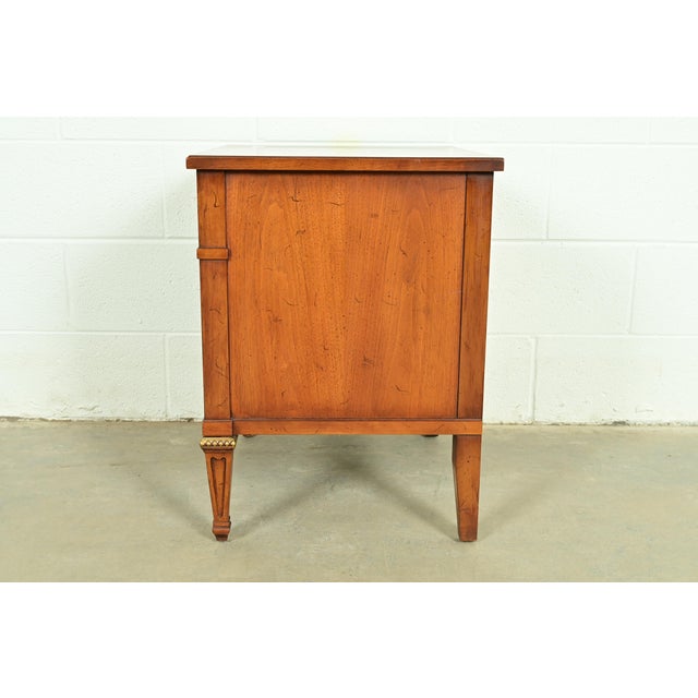Henredon French Regency Louis XVI Carved Walnut Nightstand, Circa 1960s For Sale - Image 16 of 18