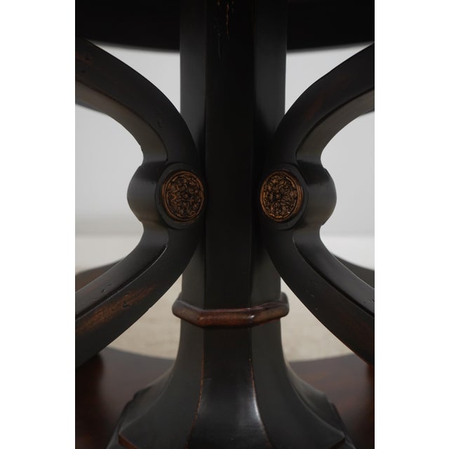 Drexel Round French Empire Mahogany Inlaid Pedestal Center Table For Sale In Philadelphia - Image 6 of 12