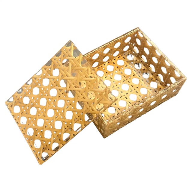 This exquisite, authentic vintage Dior Home luxury box from the 1980s is a stunning example of Mid-Century Modern design....