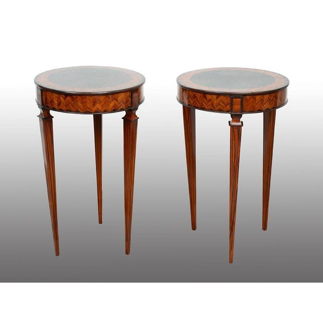 Antique Tables in Fine Exotic Woods, Lombardy, Early 20th Century, Set of 2 For Sale - Image 4 of 4