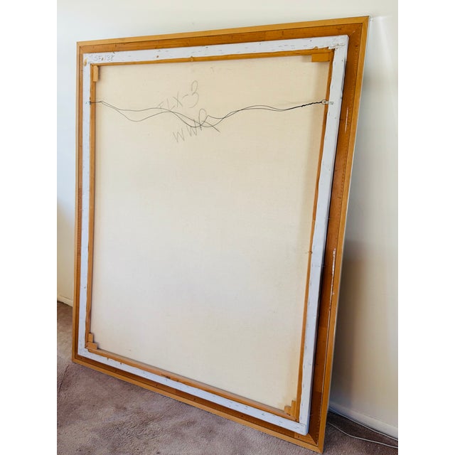 1980’s Sherry J Felix Large Acrylic on Canvas of a White Flower For Sale - Image 16 of 16