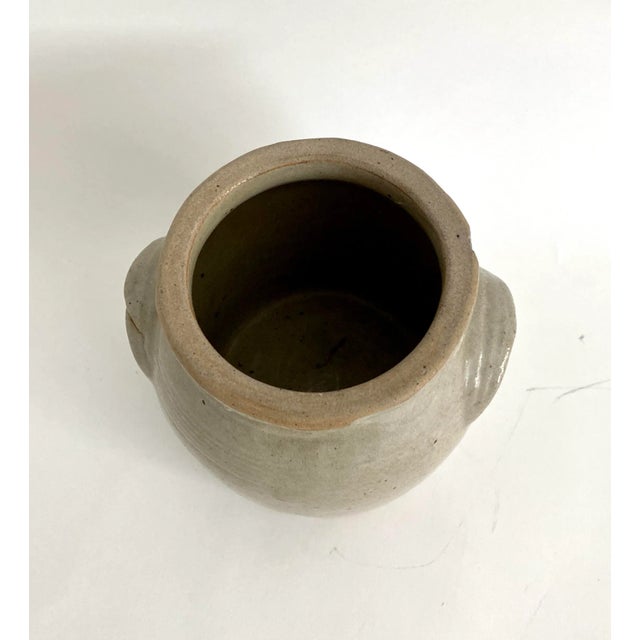 French Country Antique French Stoneware Confit Pot For Sale - Image 3 of 7