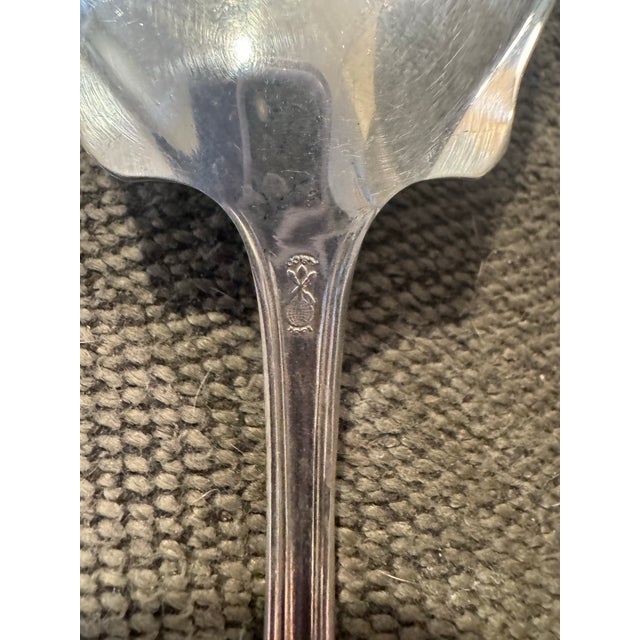 Mid 19th Century Sterling Silver Hammered Finish Casserole Spoon 9 1/2” For Sale - Image 5 of 5