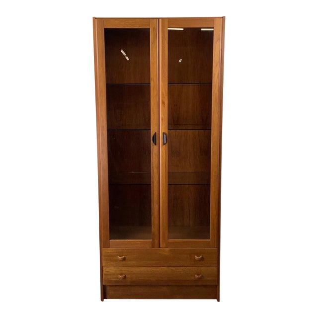 Mid-Century Danish Teak Display Cabinet by Domino Møbler For Sale