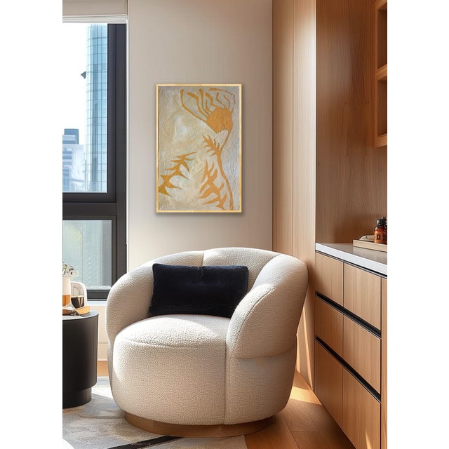 Contemporary 2026 "Le Erbaccia" Contemporary Unframed Botanical Painting on Canvas by Artist r.k. Red For Sale - Image 3 of 5