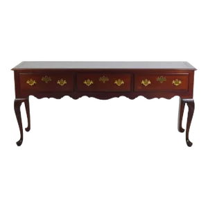 Mid 20th Century Kindel Chippendale Style Mahogany Huntsboard Sideboard Server Williamsburg Style