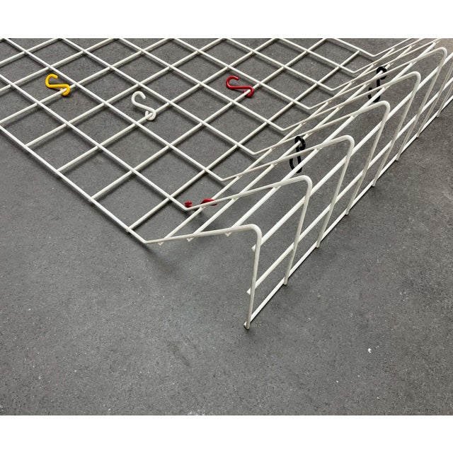 Mid-Century Modern German Minimalist White String Coat Rack, 1960s For Sale - Image 9 of 15