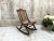 Folding Low Cane Rocking Chair For Sale - Image 9 of 9