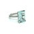 2010s Natural Aquamarine Diamond Ring 14k W Gold 5.78 TCW Certified For Sale - Image 5 of 8