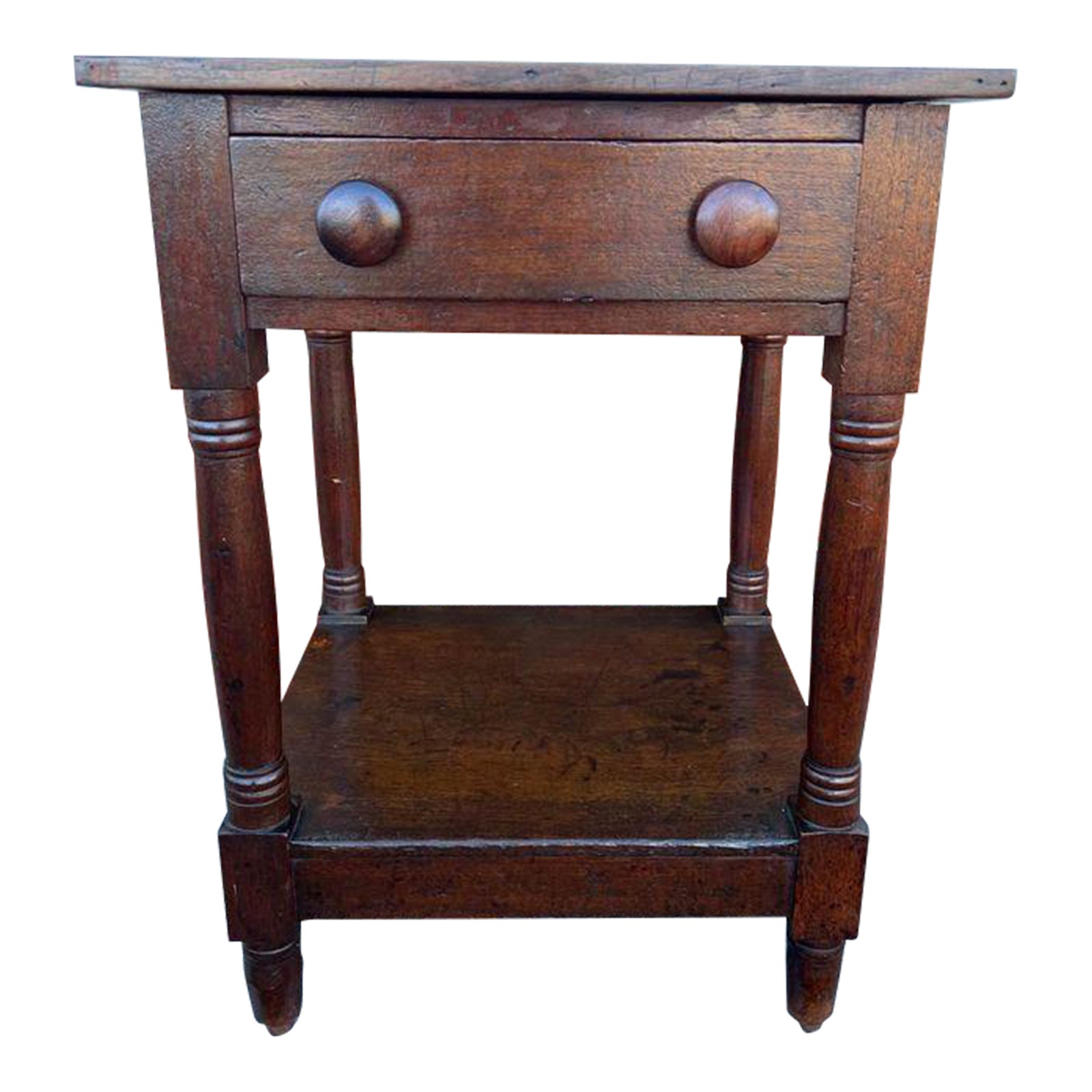 Early 20th Century Antique Federal Style Mahogany 2 Tier Work Side ...