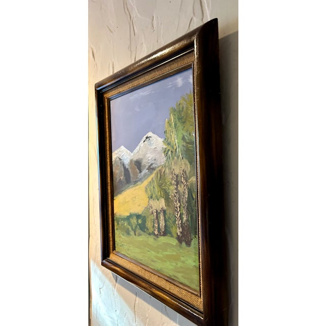 The juxtaposition of the subject matter in this original painting "Palm Trees and Snow" is as eye catching as the actual...