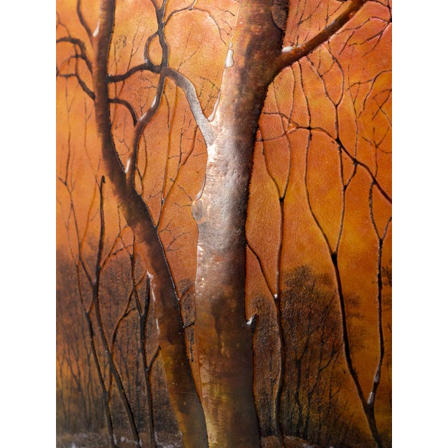 Multi-Layered Glass Winter Landscape Vase from Daum, Late 19th Century For Sale - Image 18 of 18