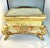 19th Century French carved and gilded altar stand, display riser to elevate ecclesiastic statue or reliquary. Bombe shape...