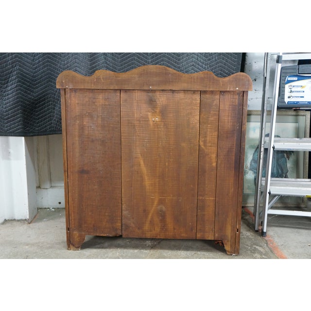 Antique American Victorian Empire Style Walnut Chest of Drawers Dresser 42" For Sale - Image 17 of 18