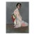 Mid 20th Century Portrait Japanese Woman in Pink Kimono Painting For Sale