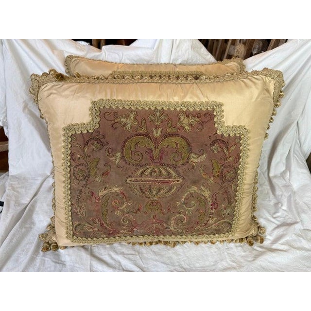 These elegant pillows beautifully merge historical textile artistry with contemporary luxury. The centerpiece of each...