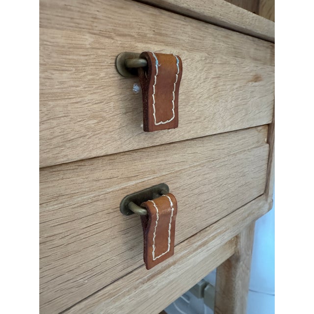 Kurt Ostervig Oak Cabinet With Leather Pulls For Sale - Image 11 of 18