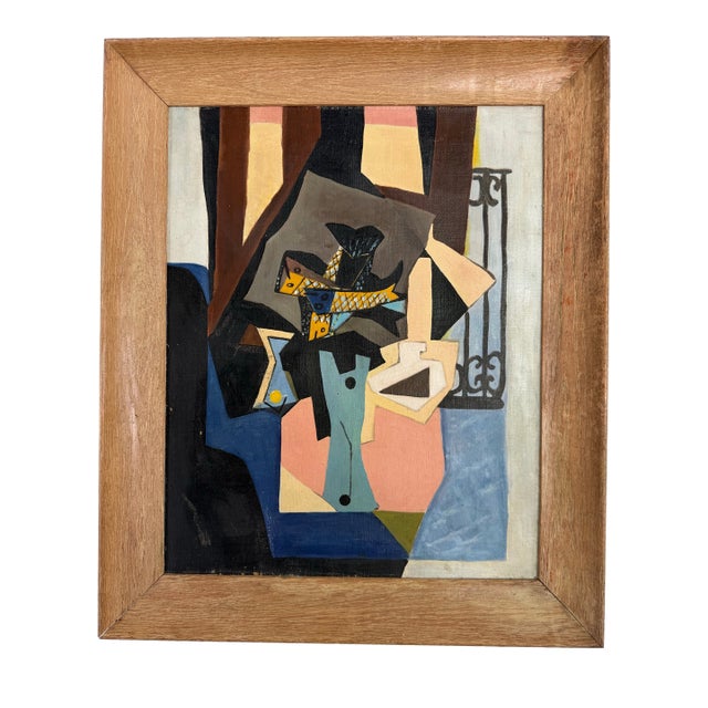 Mid 20th Century Cubist Still Life With Fish For Sale