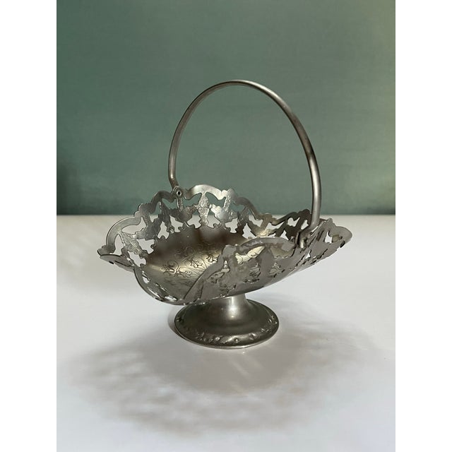 Early 20th Century Early 20th Century Silver Plate Basket For Sale - Image 5 of 9
