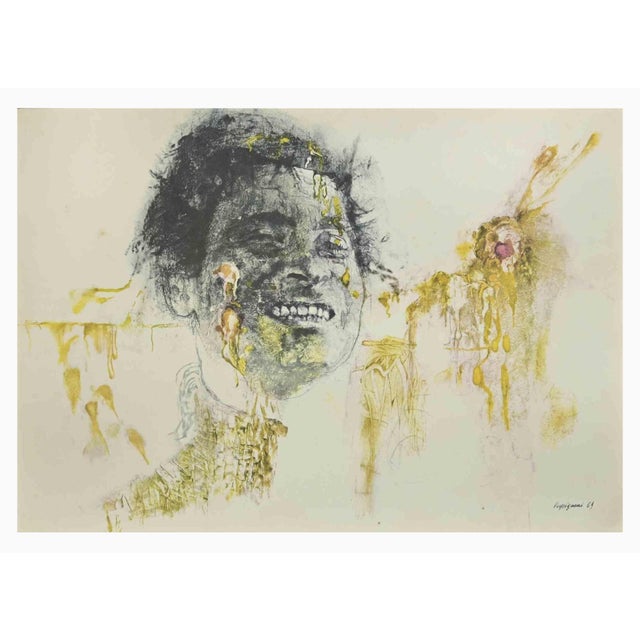 Modern Renzo Vespignani, Portrait, Phototype Print, 1960s For Sale - Image 3 of 4