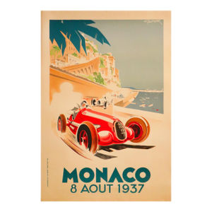 1937 (1985 Re-Issue), Monaco Grand Prix Poster - Geo. Ham