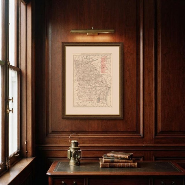 Antique Map of Georgia The Peach State by Rand McNally, 1899 For Sale - Image 10 of 12