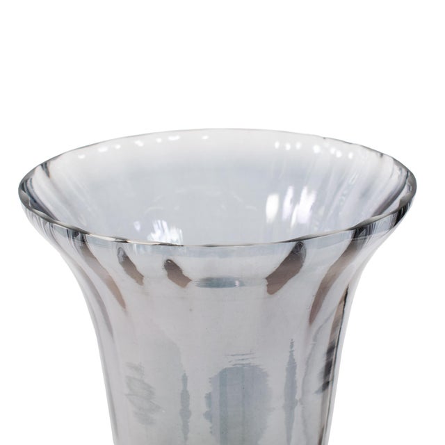 2020s Ayers Smoked Glass Trumpet Vase Short For Sale - Image 5 of 10