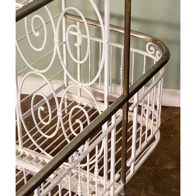 Large French Boulangerie or Baker's Rack of Wrought Iron, Brass, and Nickel For Sale - Image 11 of 13