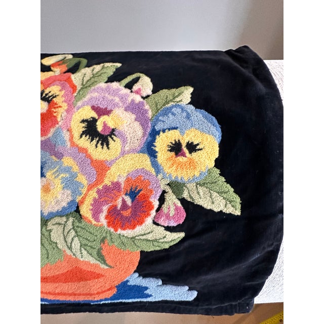Antique Floral Pillow Cover For Sale In New York - Image 6 of 12