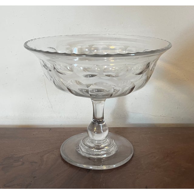 Antique 19th Century American Cut Glass Footed Centerpiece Compote or Fruit Bowl For Sale - Image 14 of 16