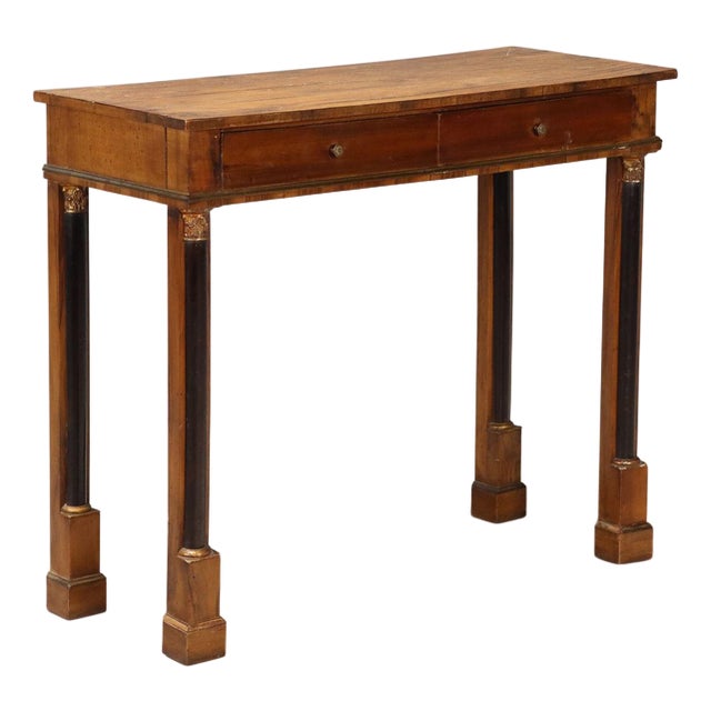 Early 19th Century Empire Console Table in Walnut, Italy For Sale