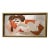 Original Mid-Century Modern Chuck Gruen Painting of Reclining Lady on Silver Foil, Framed and Signed For Sale