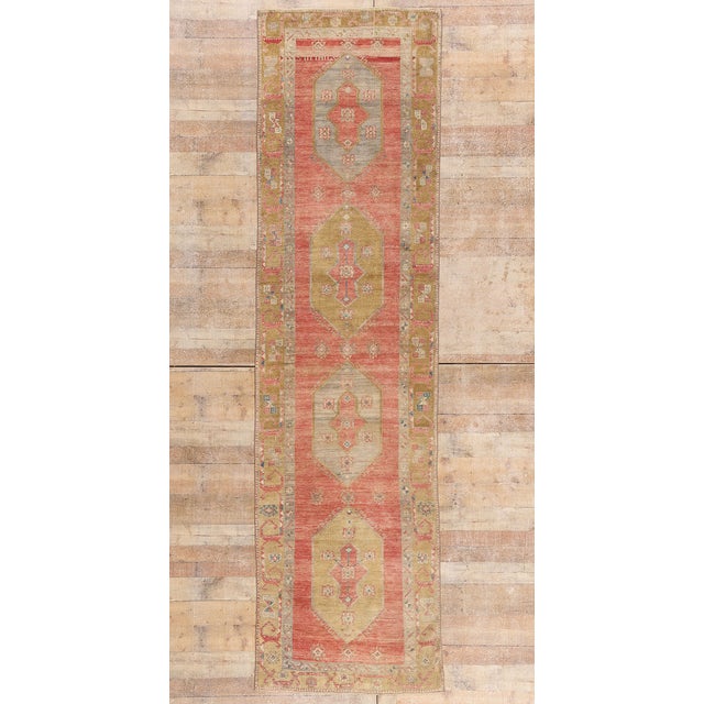 Vintage Turkish Oushak Rug, 03'03 X 12'00 For Sale - Image 10 of 10