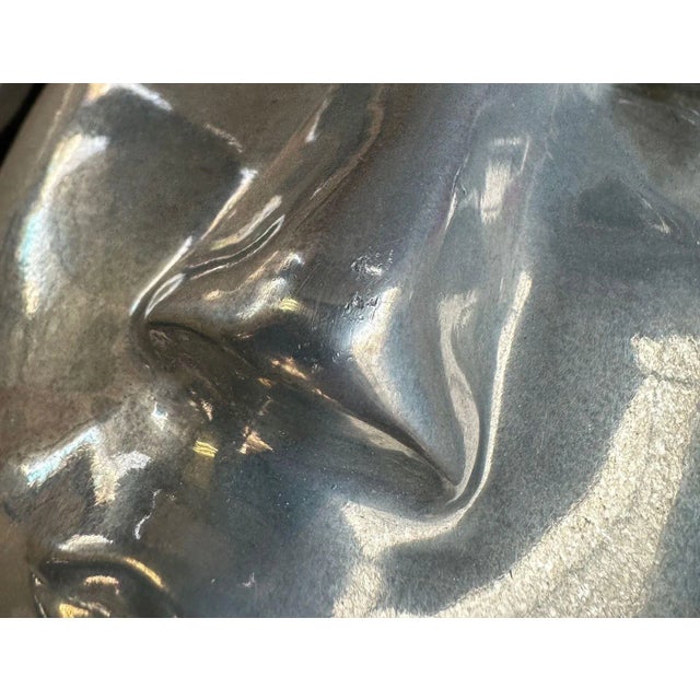 1970s Art Deco Style Female Face Mask Wall Sconce - a Pair For Sale - Image 9 of 11