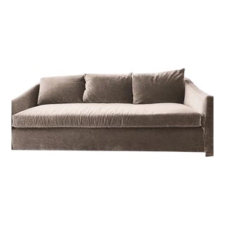 The Sullivan, 90" Mohair Mink Sofa by Maiden Home For Sale