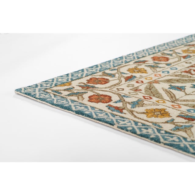 2020s Momeni Cotswold Floral Blue Hand Tufted Area Rug 8' X 10' For Sale - Image 5 of 8