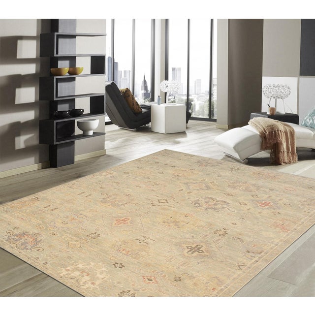 2020s Pasargad Home Oushak L. Green Wool Area Rug, 8'10'' X 11'10'' For Sale - Image 5 of 5