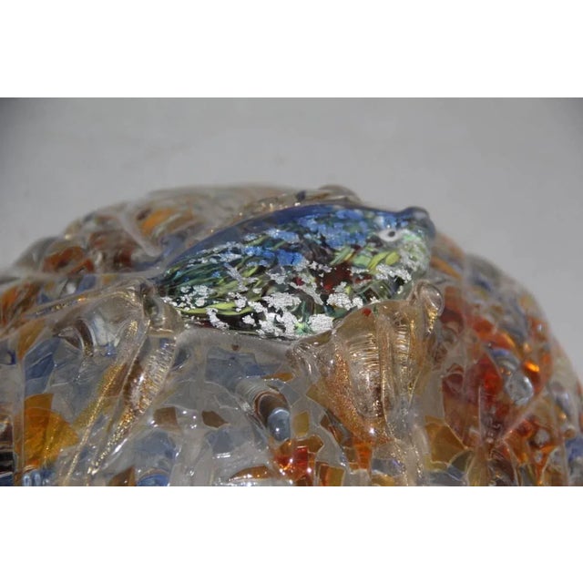 Murano Art Glass & Brass Wall Sconce, 1950s For Sale - Image 6 of 8