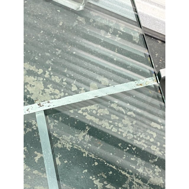 Metal Iconic Minimalist Steel + Glass Table by Poul Kjærholm Pk61 For Sale - Image 7 of 12