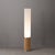 Nova 1980s Tambo Cylindro, 29" Accent Table Lamp, Natural Ash, Weathered Brass, Frosted Acrylic, Dimmer Switch For Sale - Image 4 of 9