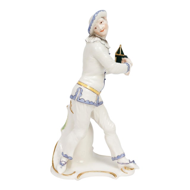Nymphenburg Porcelain Commedia Dell'Arte Figure of Pierrot For Sale
