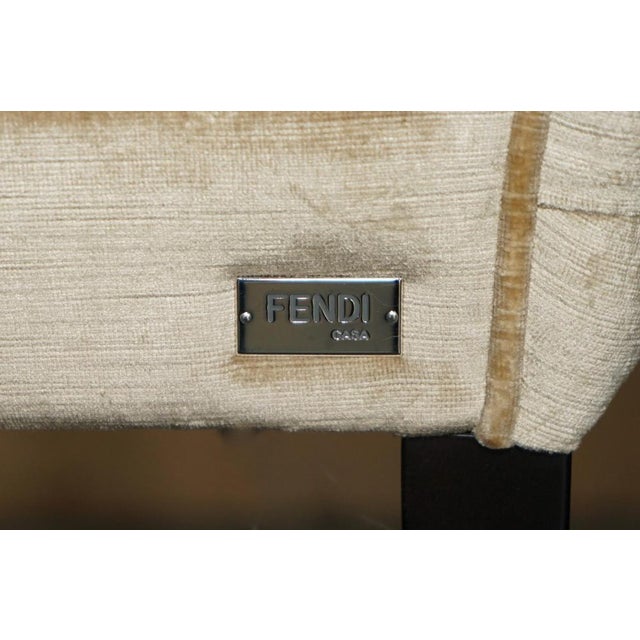 Chesterfield Dining Chairs in Tufted Velvet Upholstery from Fendi Casa, Set of 4 For Sale - Image 12 of 18