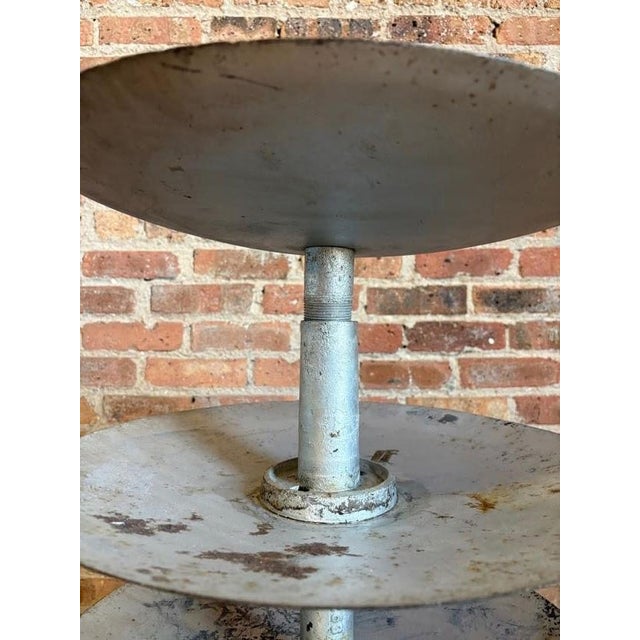 Mid 20th Century Antique Industrial Salvaged Steel Rotating Organizer For Sale - Image 5 of 14