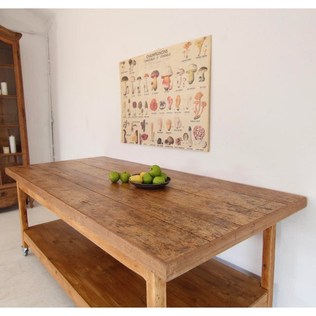 Tan Large Vintage Worktable, 1930s For Sale - Image 8 of 18
