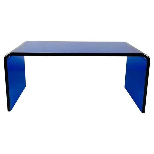 Lucite Coffee Table in Cobalt Blue by Cain Modern, Usa 2023 For Sale - Image 13 of 13