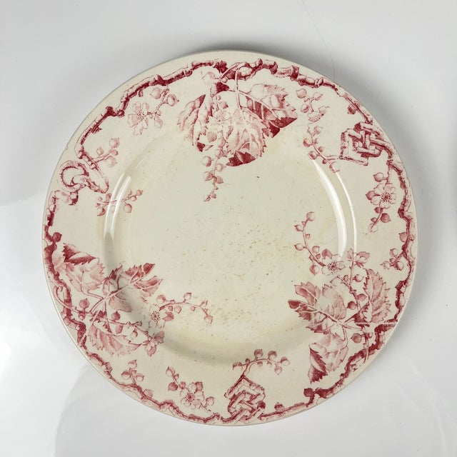 Vintage Terre De Fer Dinner Plates from KG Lunéville, 1800s, Set of 4 For Sale - Image 12 of 16